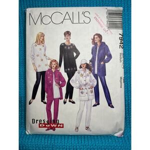 McCalls 7942 Sewing pattern jacket tunic pull on pants size 12 14
